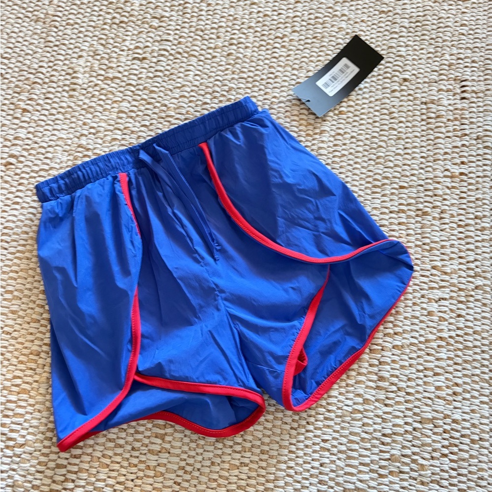 Five the label Kids Blue and Red Trim Shorts flutter short YL nwt dance wear